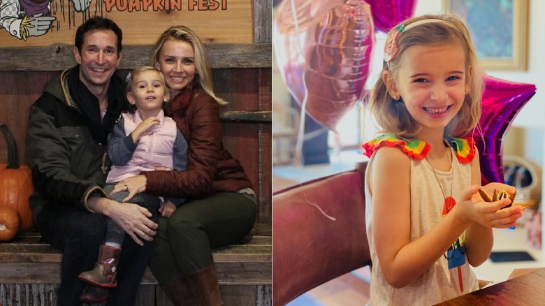 Noah Wyle with Sara and daughter Frances; Frances now