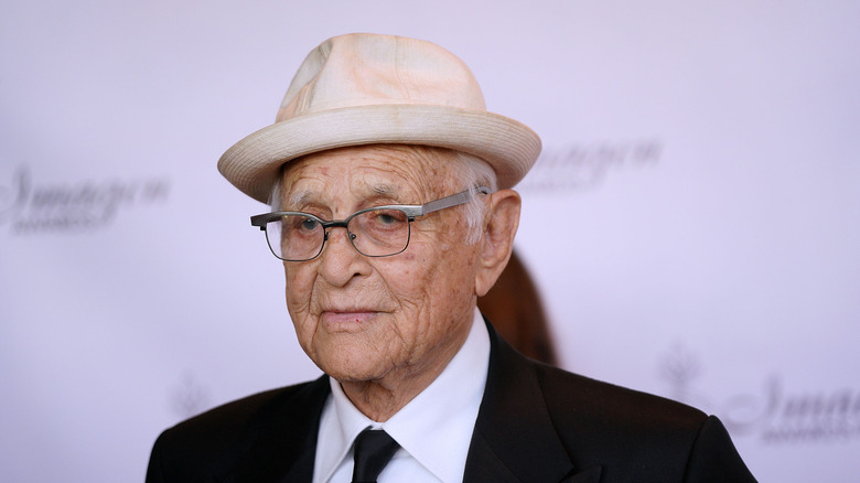 Norman Lear wearing fedora