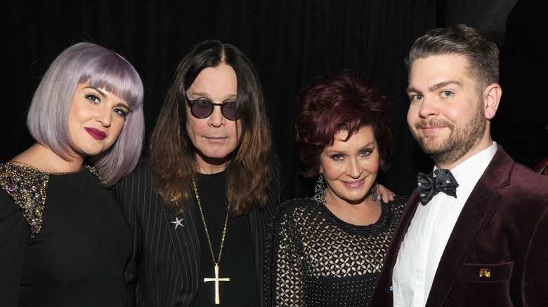 Kelly Osbourne, Ozzy Osbourne, Sharon Osbourne, and Jack Osbourne attend that 56th GRAMMY Awards in Los Angeles, CA (2014)