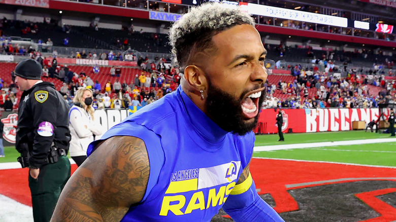 Odell Beckham Jr. yelling on the field