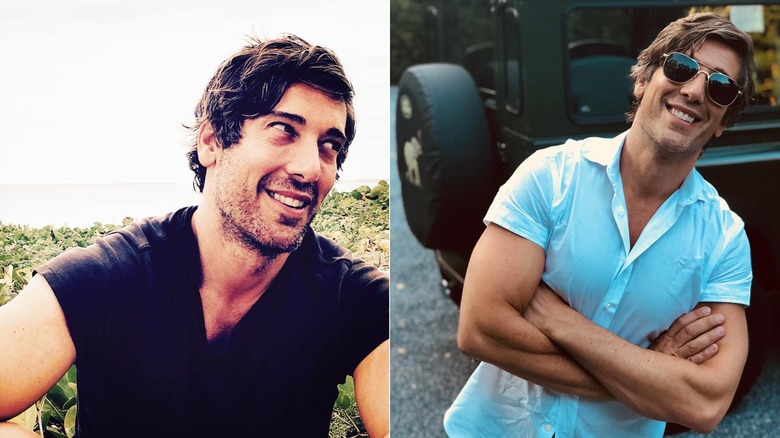 David Muir smiling; flexing his biceps