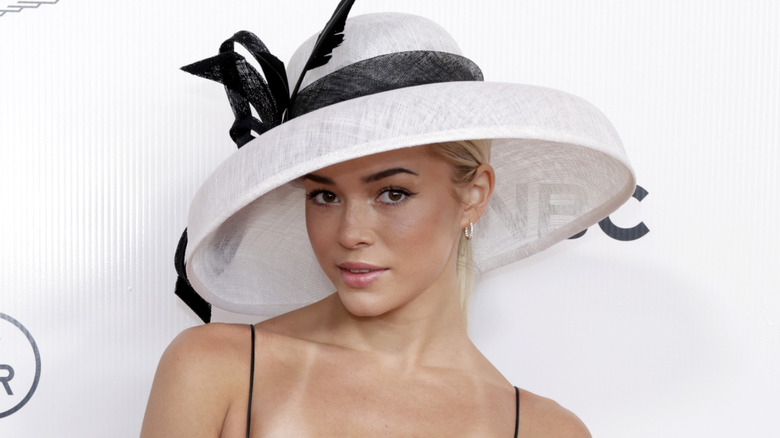 Olivia Dunne posing at the kentucky derby