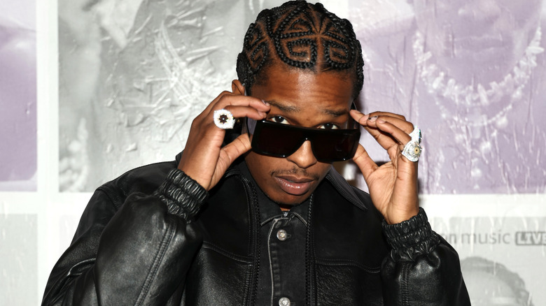 A$AP Rocky posing in sunglasses