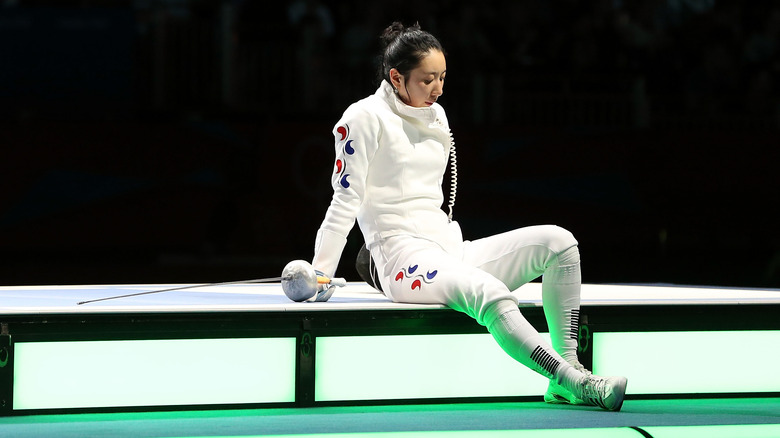 Shin A-lam looking down