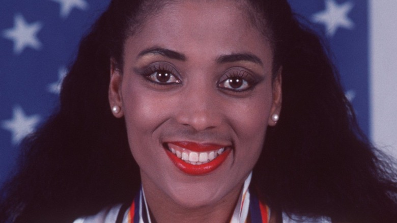 Florence Griffith-Joyner smiling