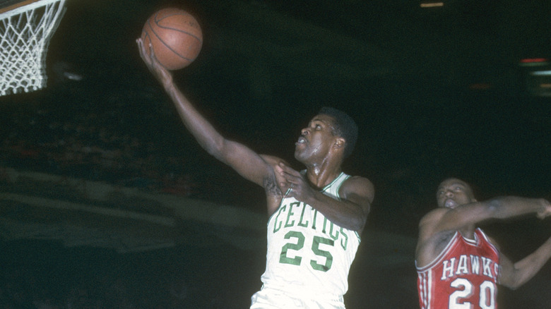 K.C. Jones jumping on court