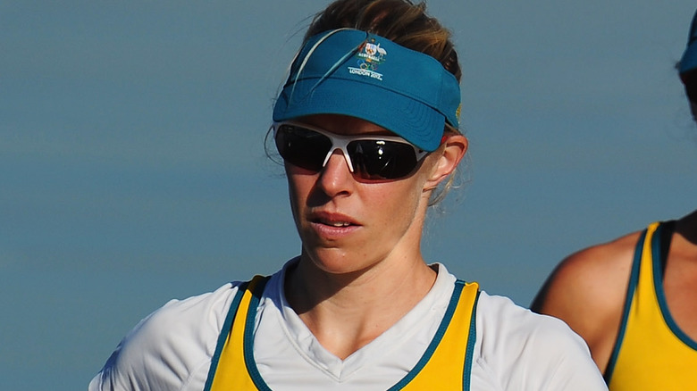 Sarah Tait standing with sunglasses on