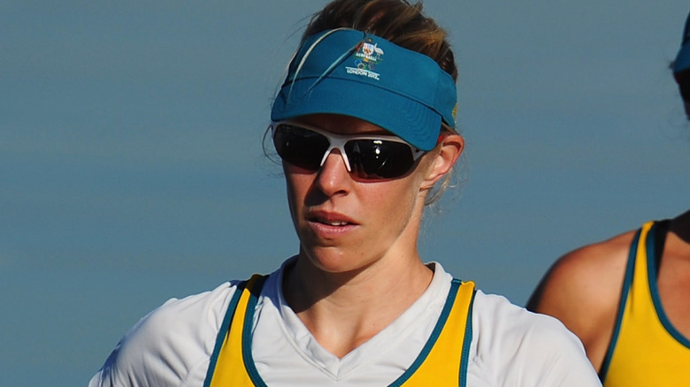 Sarah Tait standing with sunglasses on