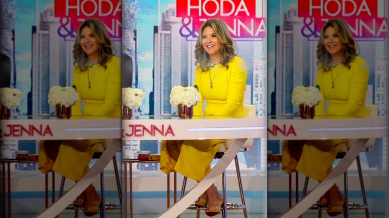 Jenna Bush Hager sitting in yellow dress