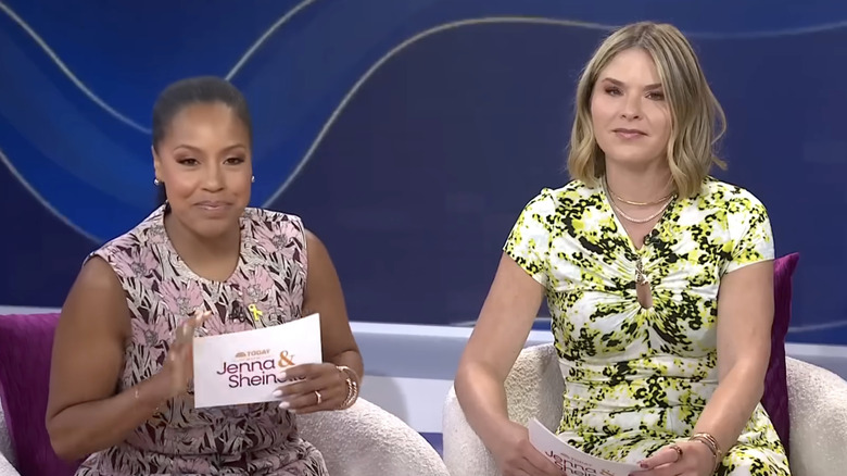 Sheinelle Jones and Jenna Bush Hager sitting down