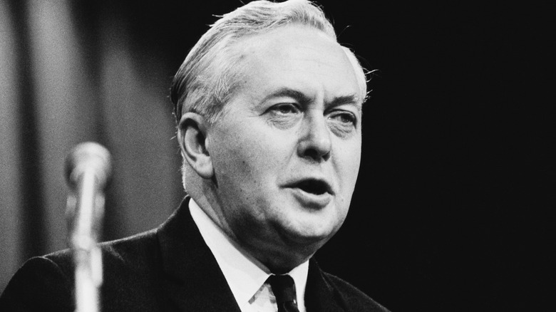 British PM Harold Wilson speaks in the 1960s