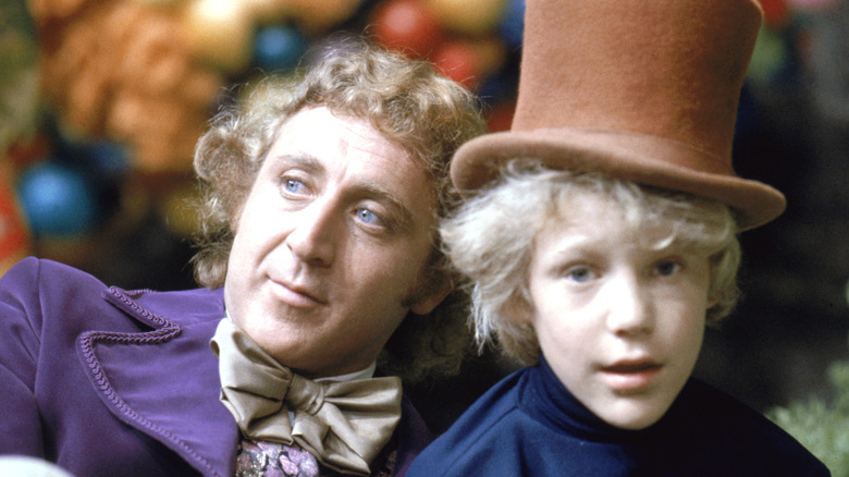 Gene Wilder and Peter Ostrum in Willy Wonka and the Chocolate Factory in 1971