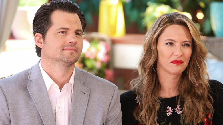 Kristoffer Polaha and Jill Wagner at Hallmark Channel's "Home & Family" at Universal Studios Hollywood