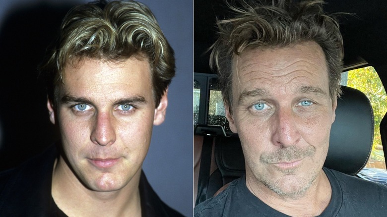 A split image shows a younger Ingo Rademacher gazing into the camera, while the other photo shows a much older Radamacher sporting silver hair and a smirk
