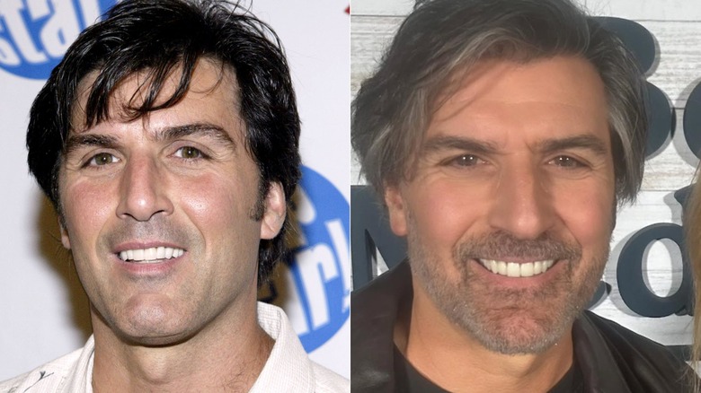 A split image shows Vincent Irizarry with darker hair in one photo, while the second photo shows him with visible silver strands and a beard