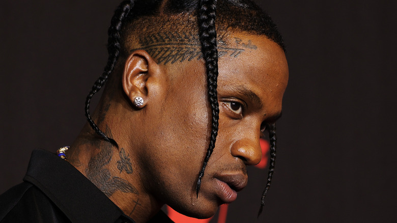 Travis Scott photographed at event