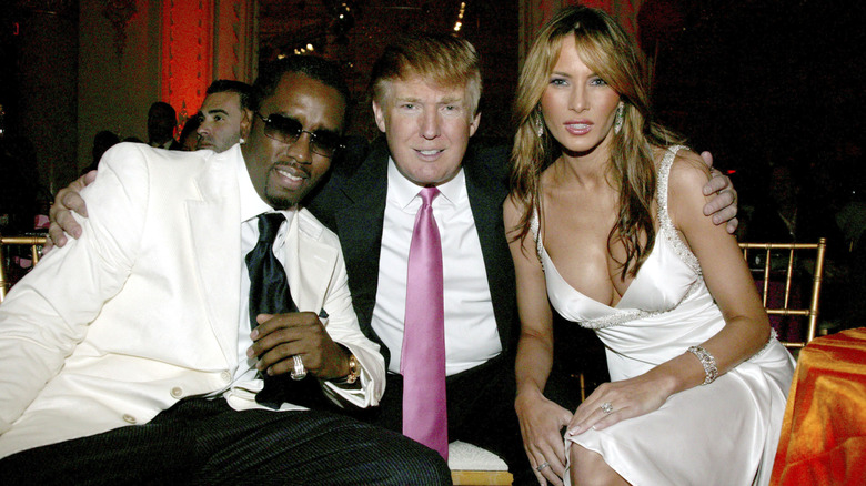 Donald Trump posing with Sean Diddy Combs