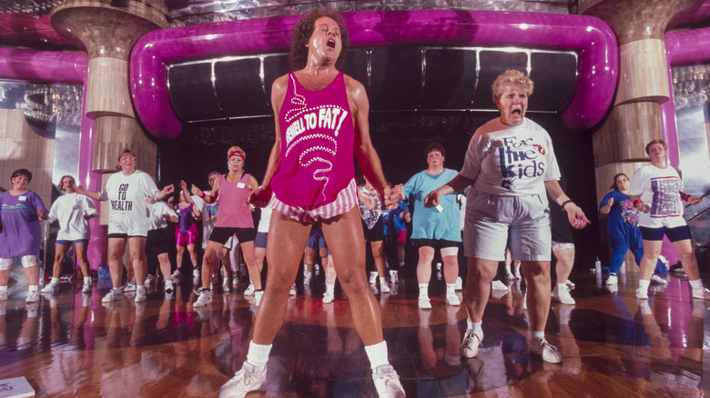 Richard Simmons leading aerobics class