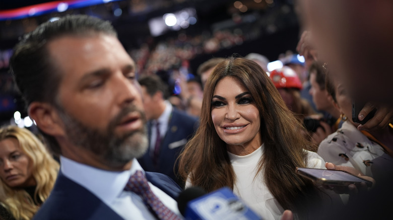 Kimberly Guilfoyle looking at Donald Trump Jr.