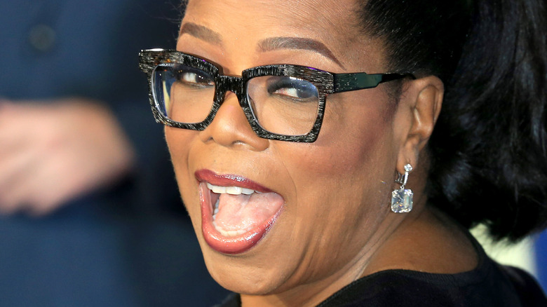 Oprah at a London premiere in 2018