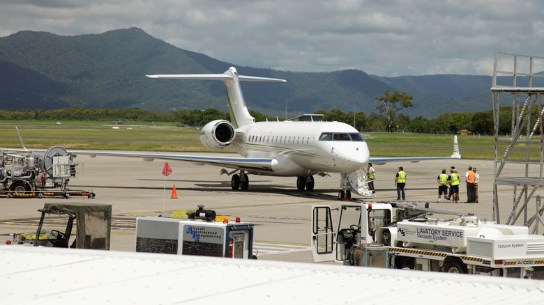 Oprah Winfrey's private jet in Australia.