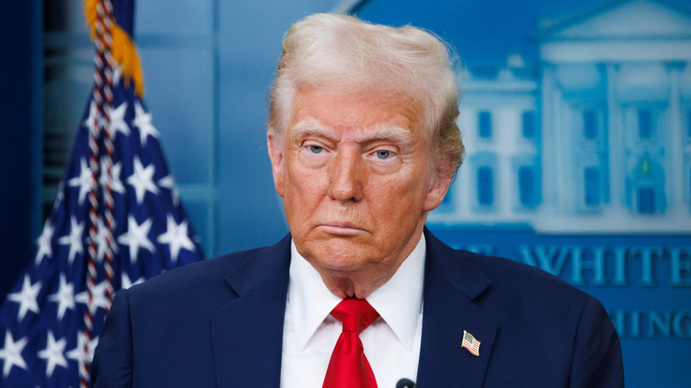 Donald Trump speaking to an audience