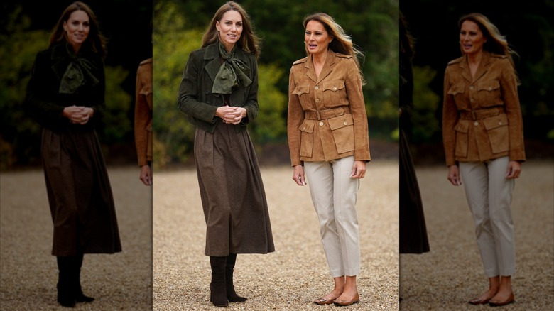 Kate Middleton talking with Melania Trump