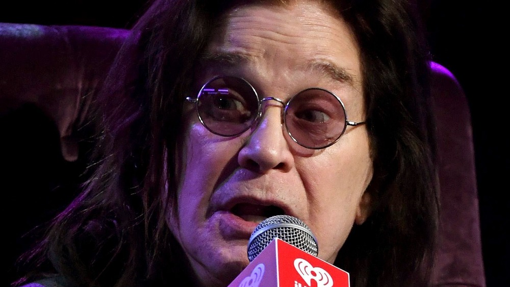 Ozzy Osbourne speaks onstage at iHeartRadio ICONS with Ozzy Osbourne: In Celebration of Ordinary Man 