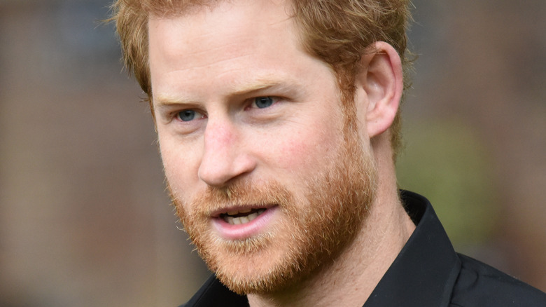 Prince Harry mouth open