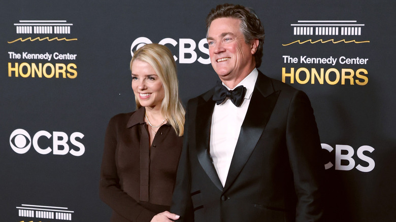 Pam Bondi and John Wakefield posing together at the 2025 Kennedy Center Honors.
