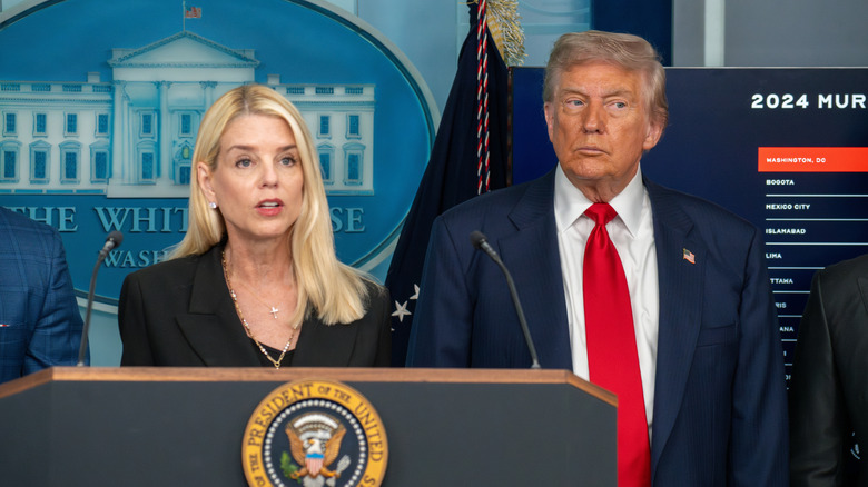 Pam Bondi and Donald Trump