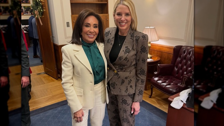 Jeanine Pirro posing with Pam Bondi