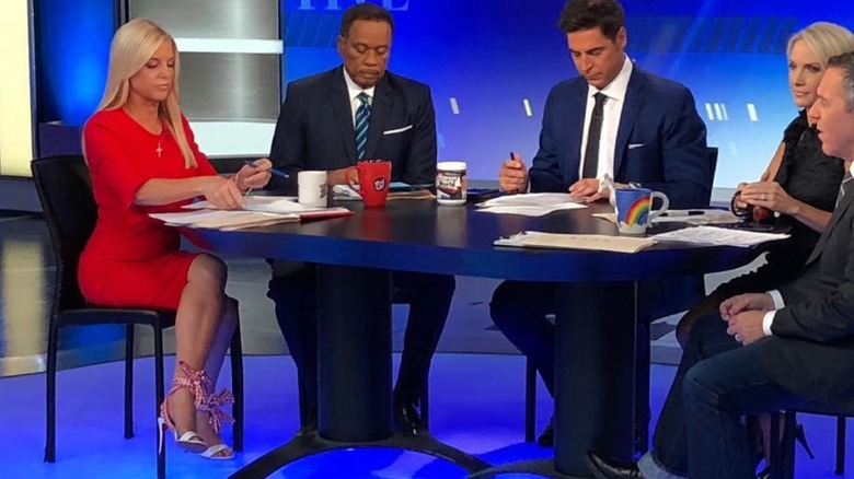 Pam Bondi in a red dress