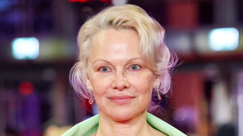 Pamela Anderson poses in February 2026