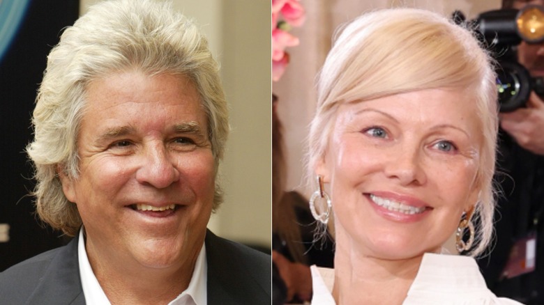 Side by side of Jon Peters and Pamela Anderson