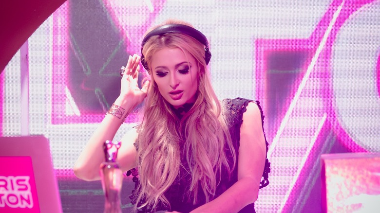 Paris Hilton as a DJ