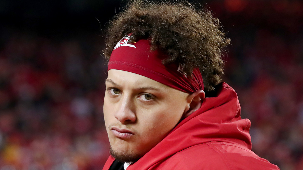 Patrick Mahomes frowning