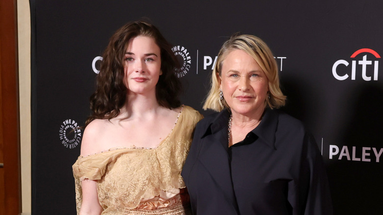 Harlow Jane and Patricia Arquette pose in 2025