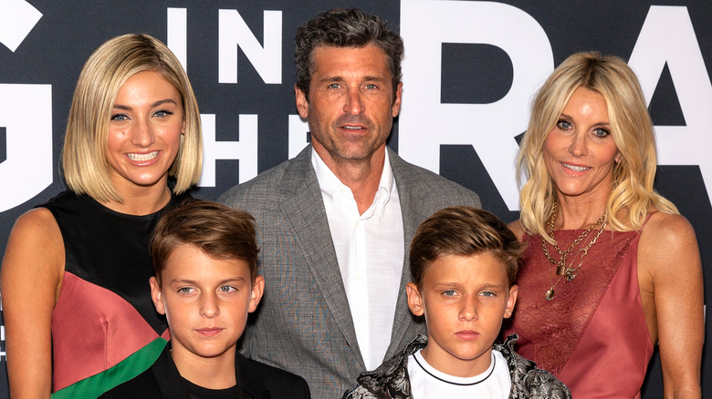 Patrick Dempsey with family on red carpet