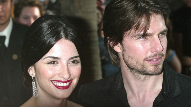 Penelope Cruz laughing Tom Cruise long hair
