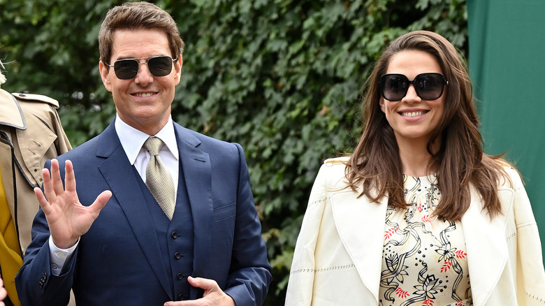 Tom Cruise Hayley Atwell sunglasses smiling