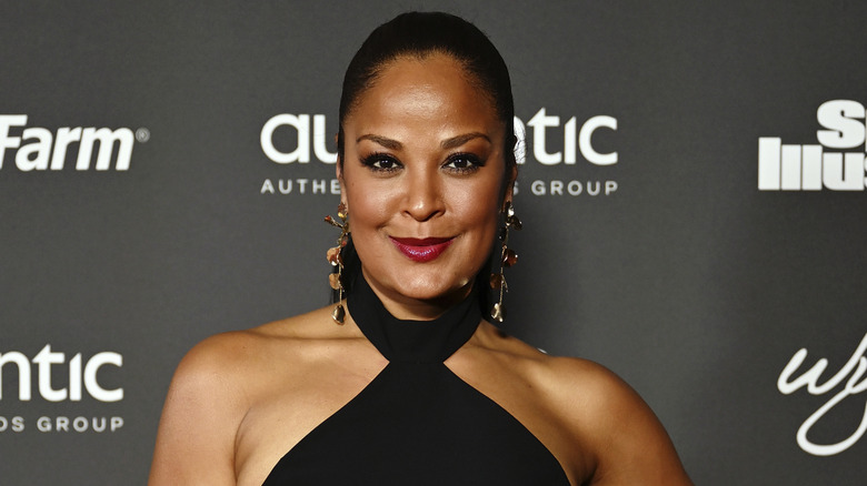 Laila Ali poses on a 2026 red carpet.