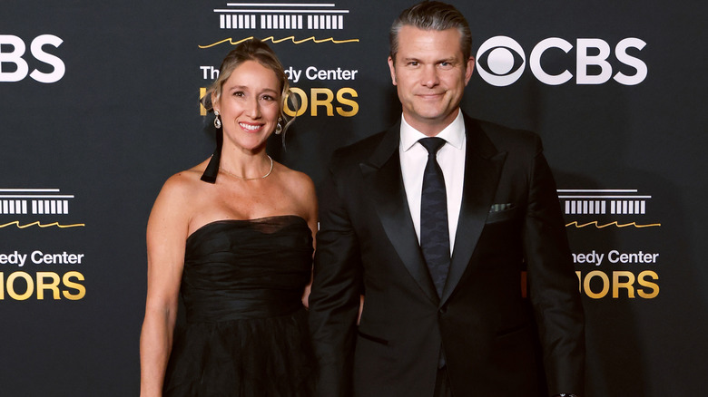 Pete Hegseth and his wife smiling