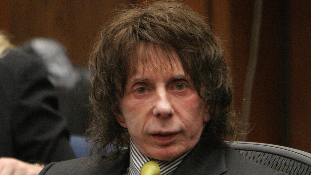 Phil Spector in a courtroom