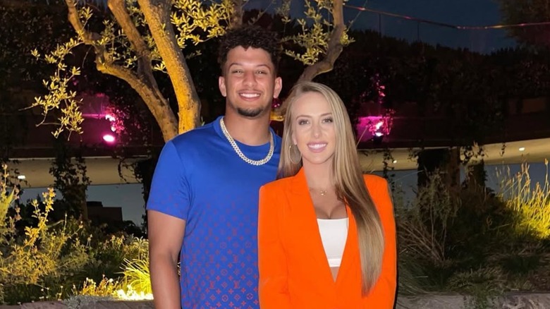 Patrick and Brittany Mahomes smiling