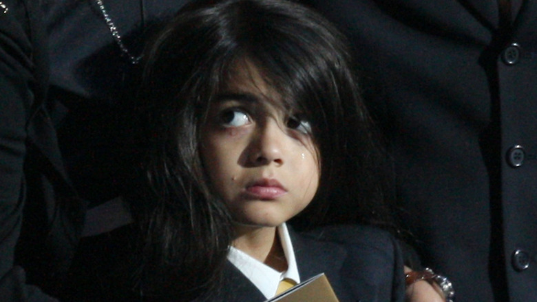 Blanket Jackson attends his father's public memorial service in 2009