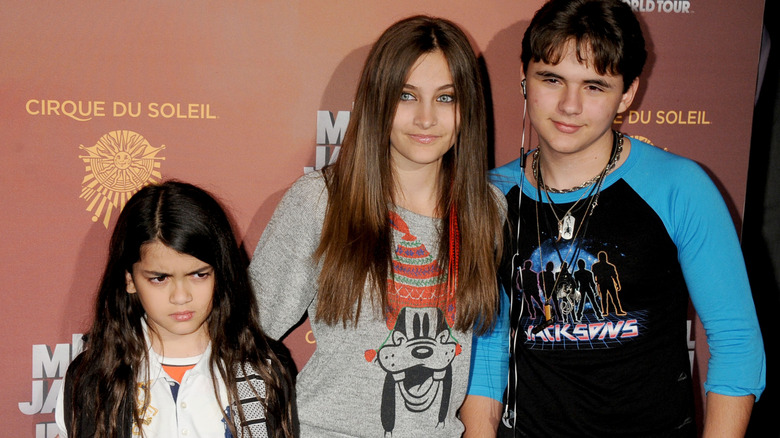 Blanket, Paris and Prince Jackson on the red carpet in 2012