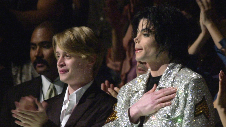 Michael Jackson and Macaulay Culkin at Madison Square Garden