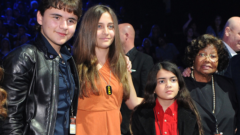 Prince, Paris and Blanket Jackson visit the X-Factor in 2011