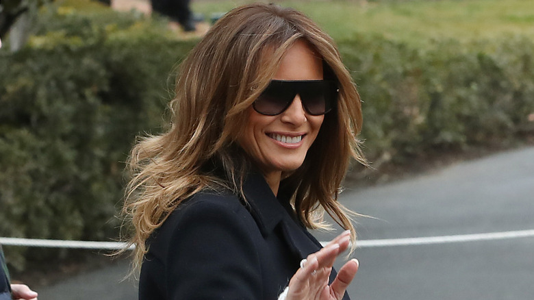 Melania Trump on her way to Alabama in March 2019.